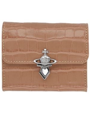 Vivienne Westwood Embossed Flap Wallet - Brown