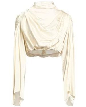 Rick Owens Satin Cropped Top - White