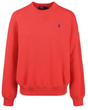 Polo Ralph Lauren Knitted Long-Sleeved Crew Neck Sweatshirt - Red