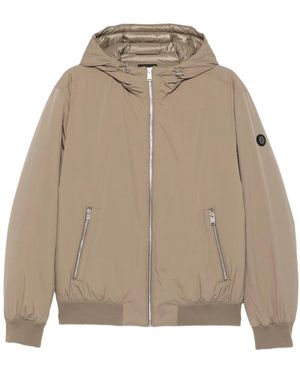 BOSS Hooded Zip-Front Jacket - Natural
