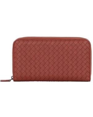 Bottega Veneta Logo Wallet - Red