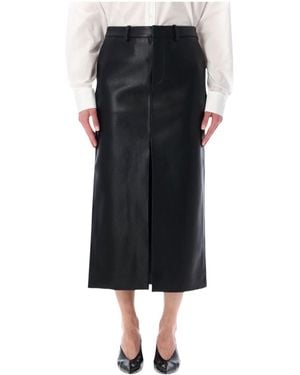 Frankie Shop Belt Loop Midi Skirt - Black