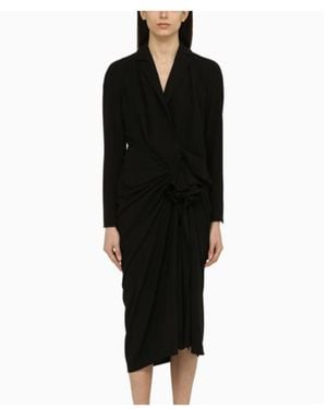 Dries Van Noten Cut-Out Back Midi Dress - Black