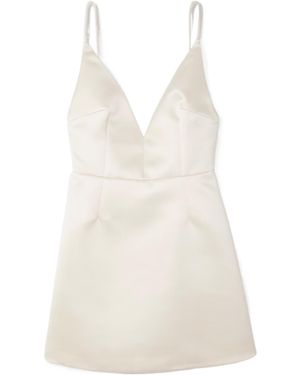 Emilia Wickstead Vero Open-Back Duchesse-Satin Mini Dress - White