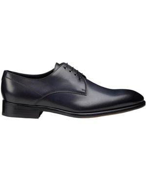 Doucal's Leather Lace-Up - Black