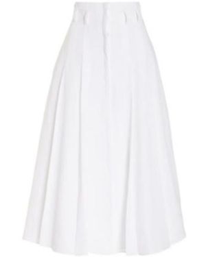 Gabriela Hearst Belt Ring Half Skirt - White