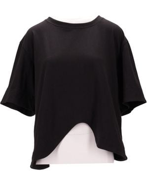 Niccolò Pasqualetti Asymmetric-Hem Short-Sleeve T-Shirt - Black
