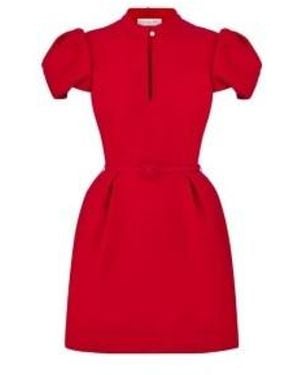 Dior Short Belted Dress - Red