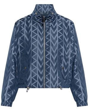 MICHAEL Michael Kors Geometric-Pattern Zip Jacket - Blue