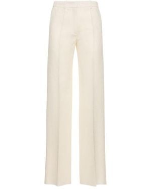 Valentino Belt-Loop Casual Pants - White