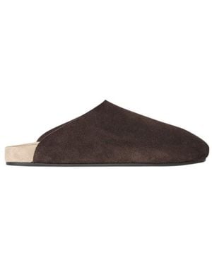 The Row Hudson Two Slip-On Slides - Brown