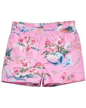 Gucci Printed Poplin Swim Shorts - Pink