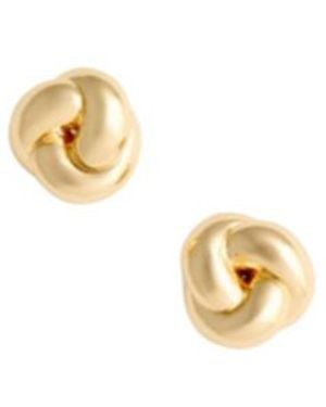 Self-Portrait Knot-Detail Earrings - Metallic