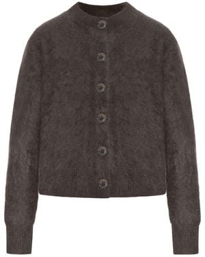 Lisa Yang Long-Sleeve Knit Cardigan - Gray