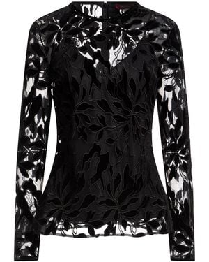 Max Mara Solid Color Tops - Black