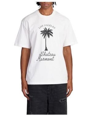 ih nom uh nit Palm-Print T-Shirt - White