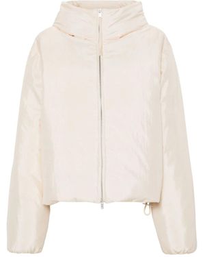 Jil Sander High Neck Puffer Down Jacket - Natural