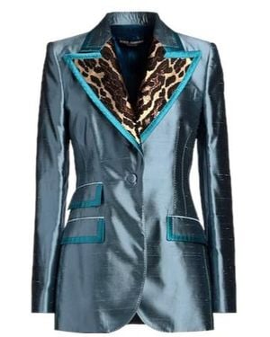 Dolce & Gabbana Colorful Longsleeve Blazer - Blue