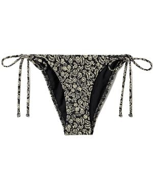 Matteau The String Floral-Print Recycled Bikini Briefs - Black