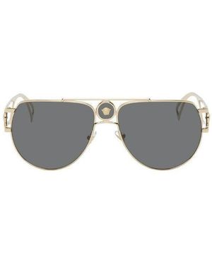 Versace Golden Pilot Sunglasses - White