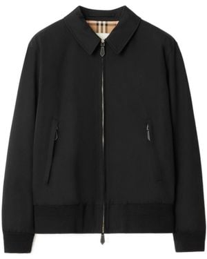 Burberry Gabardine Harrington Jacket - Black