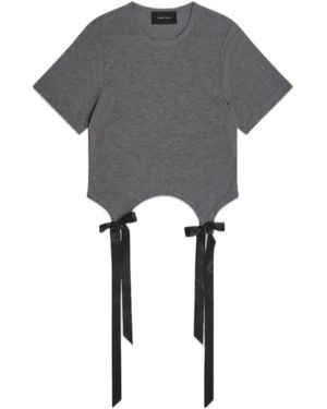 Simone Rocha Bow Tail Easy T-Shirt - Gray