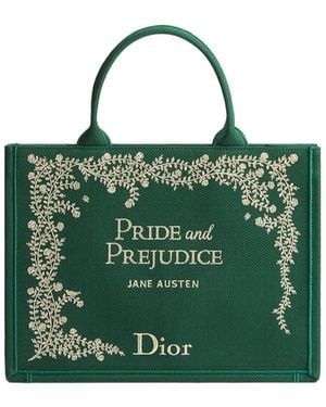 Dior Medium Book Tote Handbag - Green