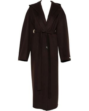 Sportmax Collared Long-Sleeved Coat - Black