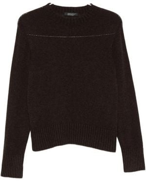 Aragona Ribbed-Trim Sweater - Black