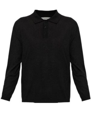 Lisa Yang Liam Knit Polo Top - Black
