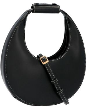STAUD Moon Leather Tote - Black