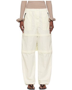 Pushbutton Three Way Detachable Casual Trousers - Natural