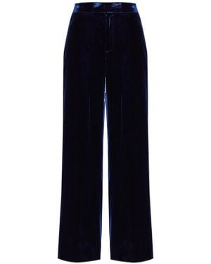 Etro Wide-Leg Velvet Pants - Blue