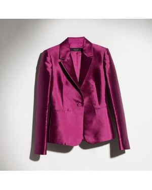 Gucci Mikado Silk Jacket - Purple