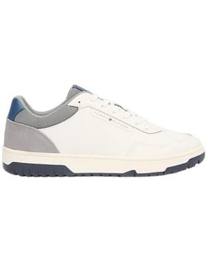 Tommy Hilfiger Round-Toe Lace-Up Trainers - White