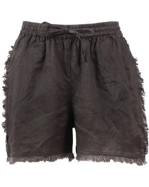 P.A.R.O.S.H. Fringed Drawstring Shorts - Gray