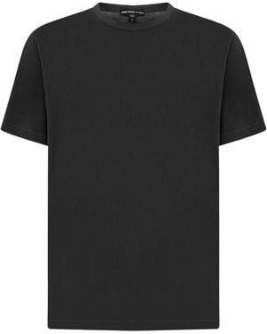 Tシャツ・カットソー JAMES PERSE Men T Shirts MLJ3351BLK Black James Perse Clothing Men's Navy Blue new Long Sleeve Cotton