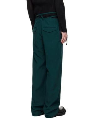 Dion Lee V-Wire Cross-Strap Casual Trousers - Black