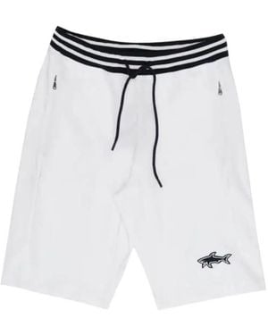 Paul & Shark Logo Embroidered Shorts - Blue