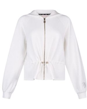 Liu Jo Zip-Up Logo Hoodie - White