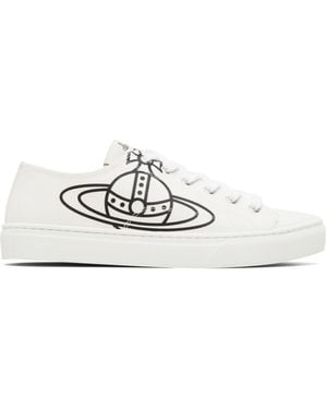 Vivienne Westwood Low Top Canvas Plimsoll Trainers - White