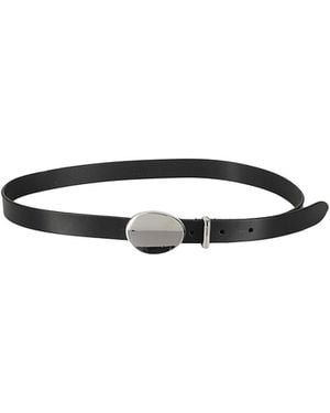 Isabel Marant Metallic Finish Buckled Belt - White