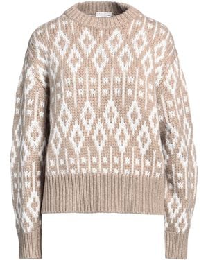 Brunello Cucinelli Patterned Knit Sweater - White