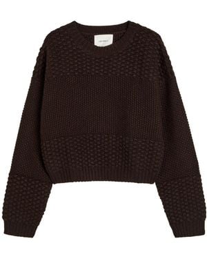 Lisa Yang Ribbed Crew Neck Jumper - Black