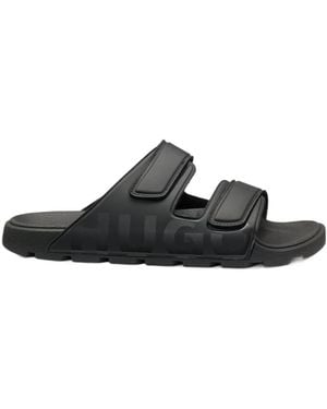 BOSS Evander Logo Strap Sandals - Black