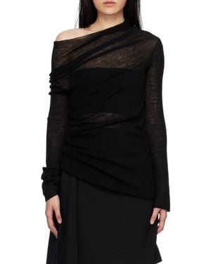 Ann Demeulemeester Turrleneck Long-Sleeved Jumper - Black