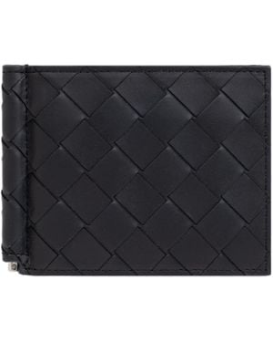 Bottega Veneta Intrecciato Bill Clip Wallet - Black