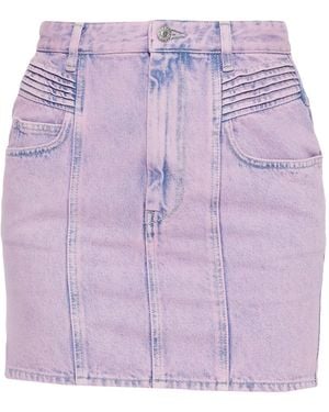 Isabel Marant Solidcolor Denim Pencil Skirt - Purple