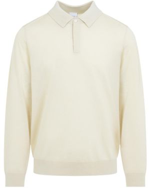 Paul Smith Long-Sleeve Knitted Polo Shirt - White