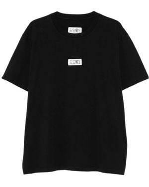 MM6 by Maison Margiela Logo-Pach Jersey T-Shirt - Black